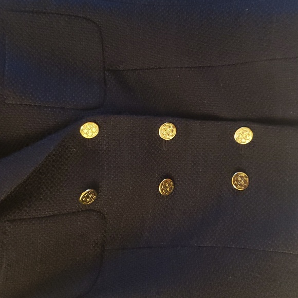 Ann Taylor Navy Double-Breasted Women's Jacket - Picture 2 of 9